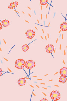 Quadro su tela Bright summer background. Seamless pattern made