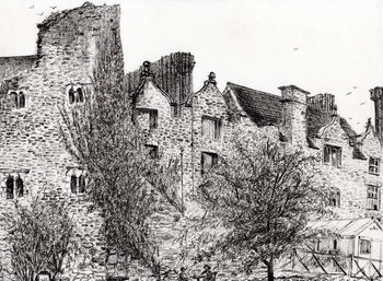 Stampa su tela Castle ruin Hay on Wye, 2007,