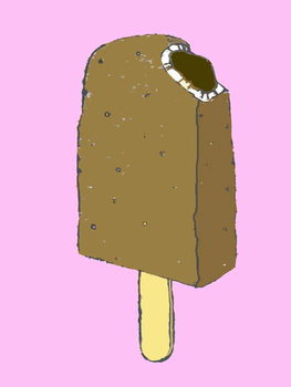 Quadro su tela Choc lolly,2007 (oil sticks and ink on paper