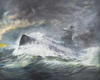 Stampa su tela Graf Spee enters the Indian Ocean 3rd November 1939, 2006,