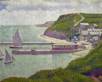 Quadro su tela Harbour at Port-en-Bessin at High Tide, 1888