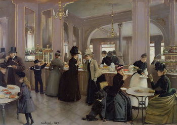 Quadro su tela La Patisserie Gloppe, Champs Elysees, Paris, 1889