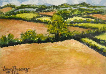 Stampa su tela Little Suffolk Landscape,2000