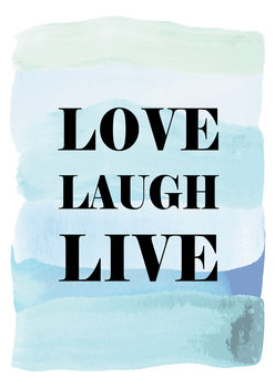 Stampa su tela Love Laugh Live