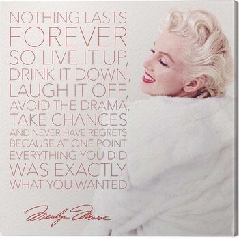 Stampa su tela Marilyn Monroe - Nothing Lasts Forever