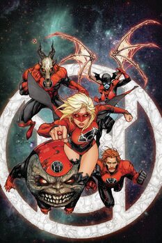 Quadro su tela Red Lantern Corps
