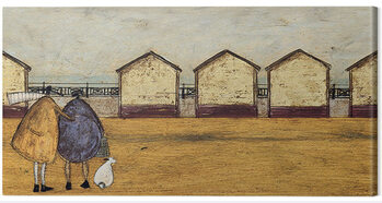 Stampa su tela Sam Toft - Looking Through The Gap In The Beach Huts