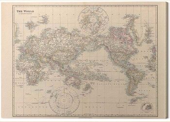 Stampa su Tela Stanfords - Pacific-Centred World Map