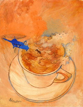 Quadro su tela Storm in a teacup,  gouache on paper