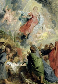 Stampa su tela The Assumption of the Virgin Mary