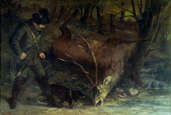Stampa su tela The Death of the Stag, 1859