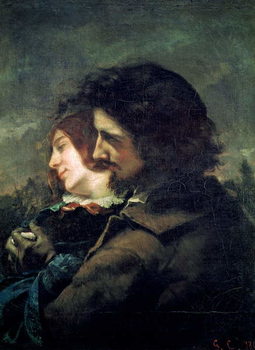 Stampa su tela The Happy Lovers, 1844
