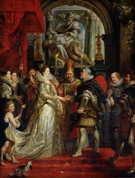 Stampa su tela The Proxy Marriage of Marie de Medici  and Henri IV
