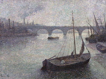 Quadro su tela View of the Thames, 1893