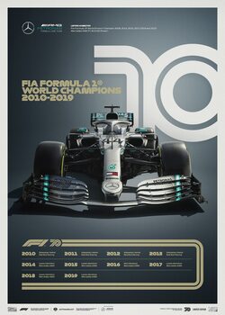 Stampe d'arte Formula 1 Decades - 2010's Mercedes-AMG Petronas F1 Team