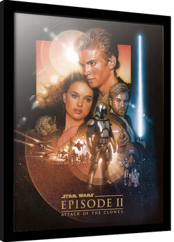 Inramad poster Star Wars: Episod II - Klonerna anfaller