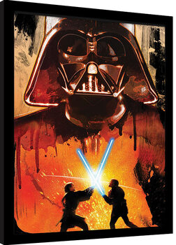 Gerahmte Poster Star Wars - Episode III Battle