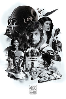 Αφίσα  Star Wars - Montage (40th Anniversary )
