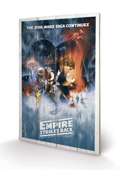 Bild auf Holz Star Wars: The Empire Strikes Back - One Sheet