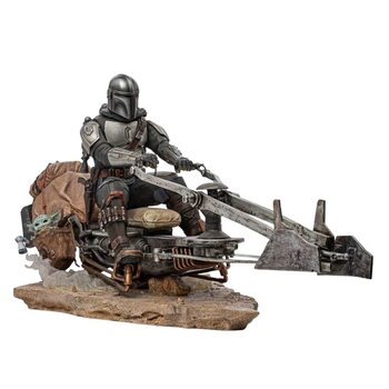 Figurine Star Wars: The Mandalorian - Speedbike - Deluxe