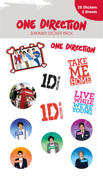 Sticker ONE DIRECTION - shimmer with glitter