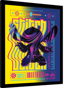 Zarámovaný plakát Stitch - Techno