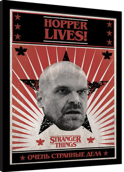 Poster enmarcado Stranger Things - Hopper Lives