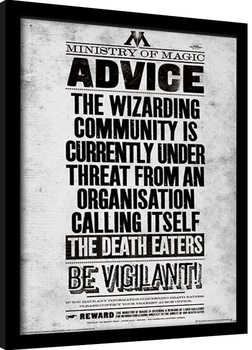 Poster encadré Harry Potter - Be Vigilant