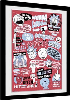 Poster encadré Rick and Morty - Quotes