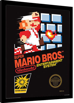 Poster encadré Super Mario Bros. - NES Cover