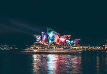 Tableau sur verre  Sydney Lights