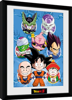 Dragon Ball Z - Chibi Heroes Poster encadré