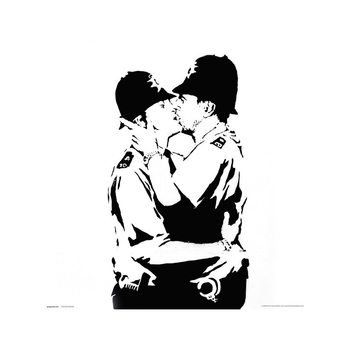 Reproduction d'art Banksy - Bobbies Kissing