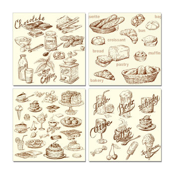 Café and Bakery Tableau Multi-Toiles