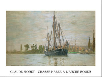 Chasse-Marée À L'Ancre (Rouen) Reproduction de Tableau