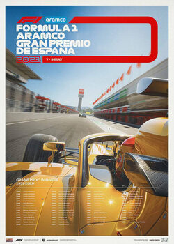 Reproduction d'art Formula 1 Aramco Gran Premio De España 2021 - Limited Edition