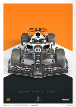 Reproduction d'art Mclaren Formula 1 Team - Oscar Piastri - the Triple Crown Livery - 60th Anniversary - 2023