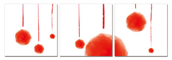 Modern design - red abstraction Tableau Multi-Toiles