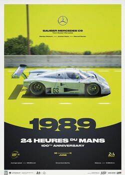 Reproduction d'art Sauber Mercedes C9 - 24h Le Mans - 100th Anniversary - 1989