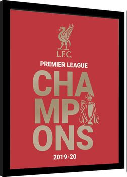Afiș înrămat Liverpool FC - Champions 19/20