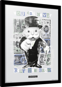 Afiș înrămat Monopoly - You Can Never Beat The Bank