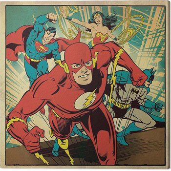 Tablou pe pânză DC Comics - Heroes Together