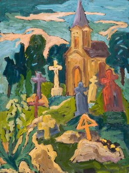 Tablou pe pânză Graveyard and Chapel, 2005