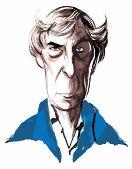 Tablou pe pânză Michael Tippett, British composer , colour caricature