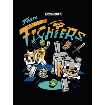 Tablou pe pânză Minecraft - Team Fighters