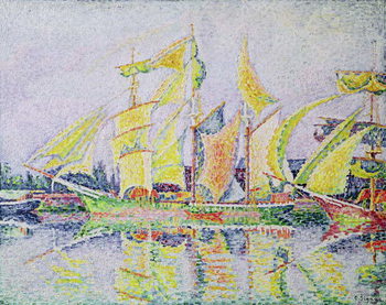 Tablou pe pânză Three Yellow Masts, 1931
