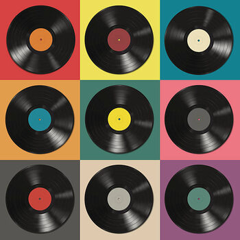 Tablou pe pânză Vinyl records