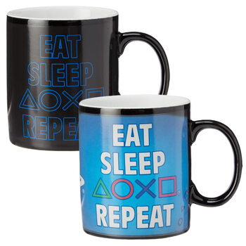 Tasse magique Playstation - Eat Sleep Repeat