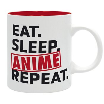 Taza Eat Sleep Anime Repeat - Asian Art