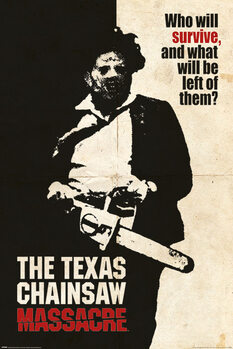 Zarámovaný plagát Texas Chainsaw Massacre - Who Will Survive?